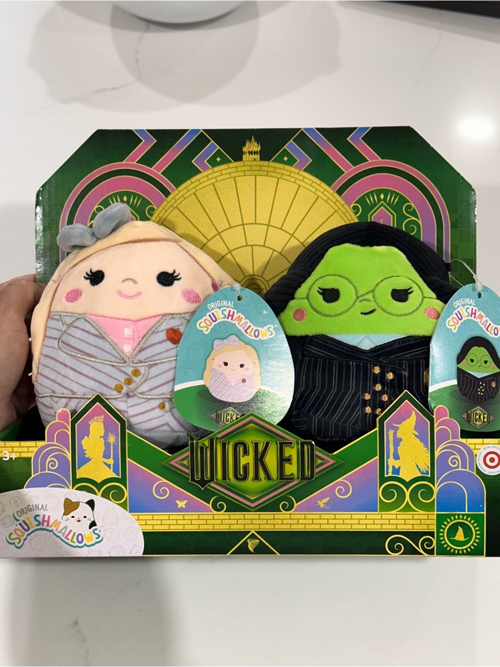 Squishmallows Wicked Duo Plush - Green & Pink Elphaba & Glinda
Brand New